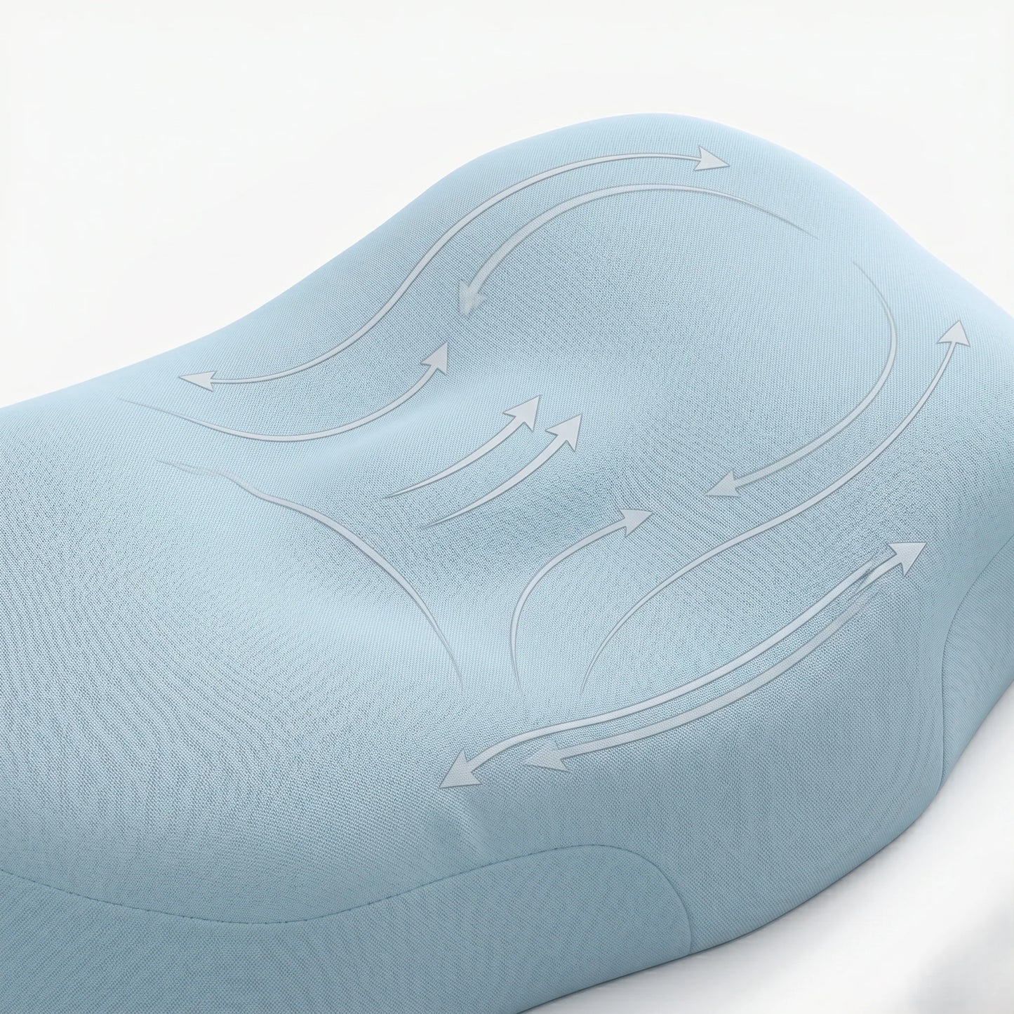 Contour Sleep Pillow Ergonomic Neck Support Breathable Multi-Position