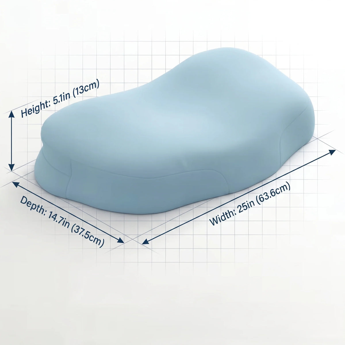 Contour Sleep Pillow Ergonomic Neck Support Breathable Multi-Position