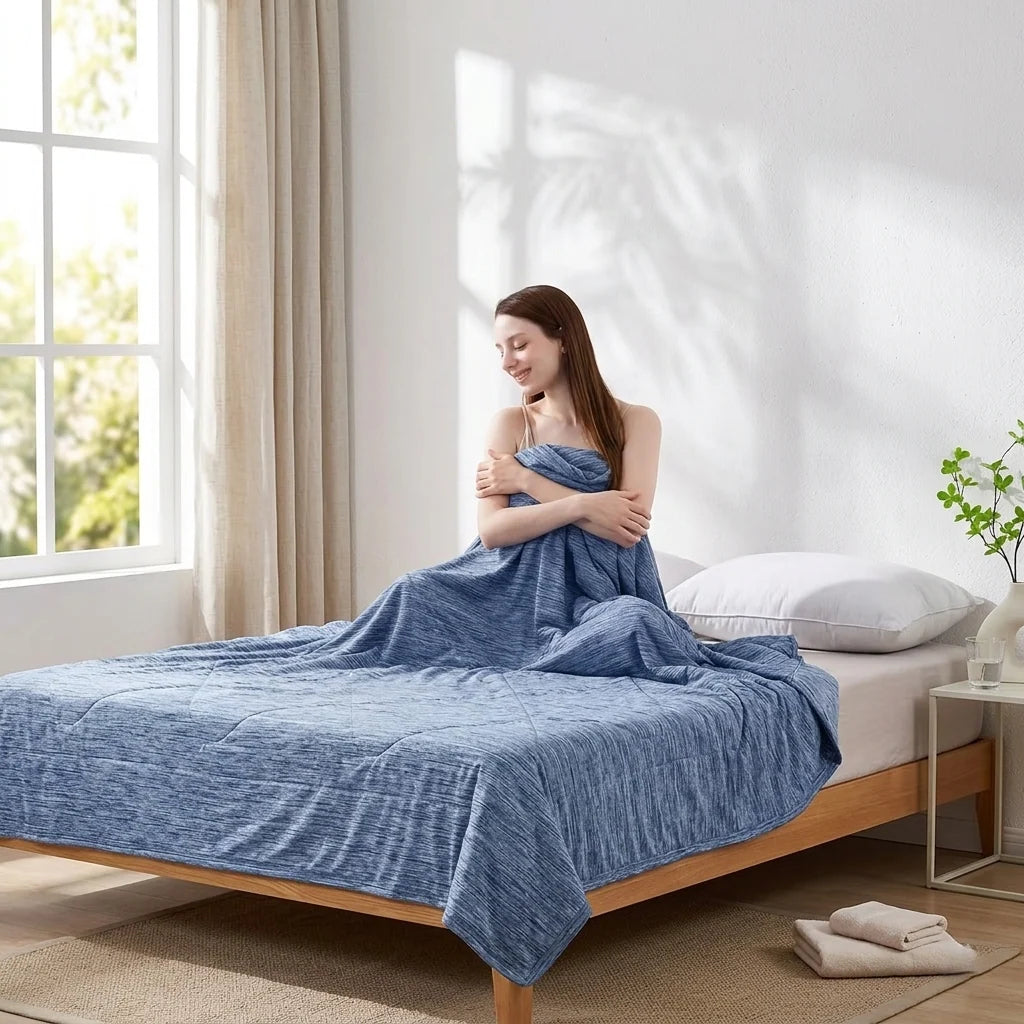 Cooling Blanket Lightweight & Breathable For Hot Sleepers