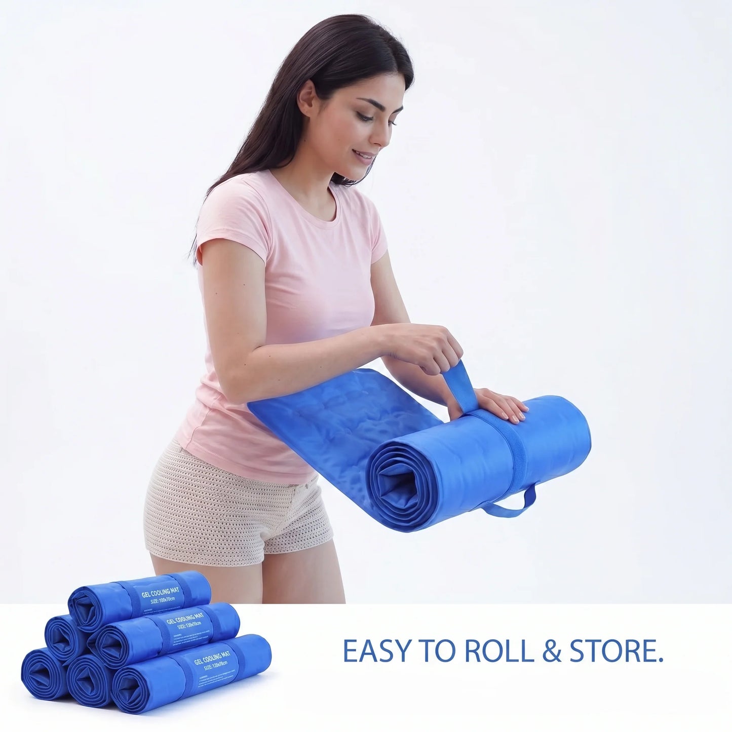 Cooling Gel Sleep Pad Quilted Breathable Non-Slip Base