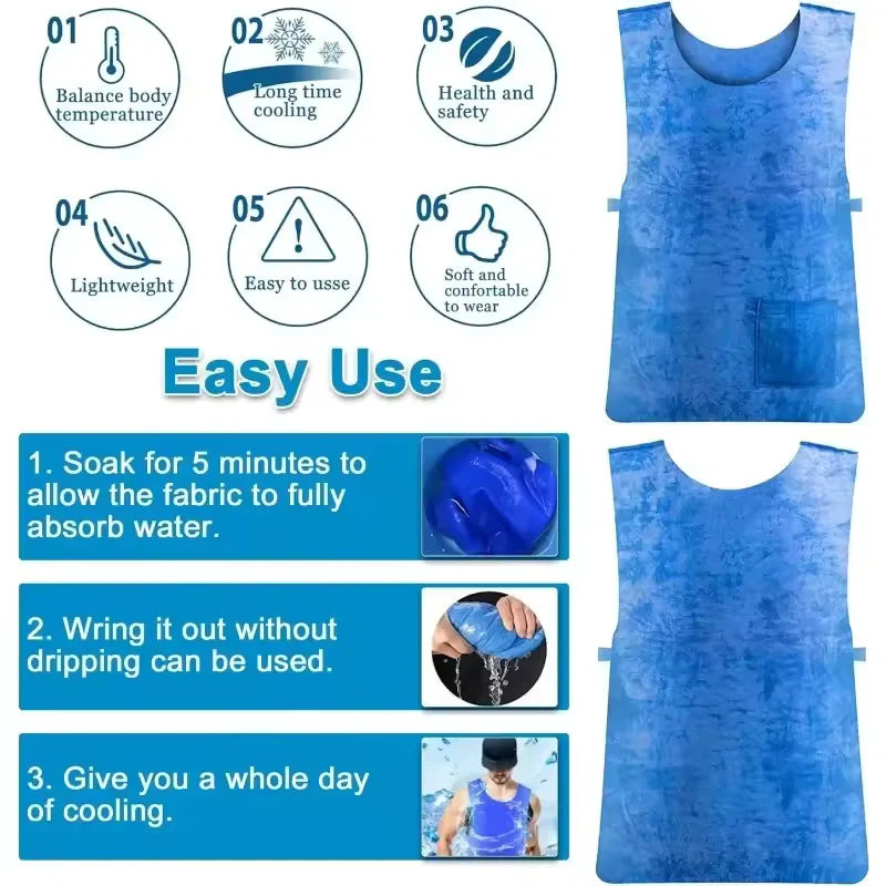 Cooling Utility Vest Breathable Mesh & Adjustable Fit