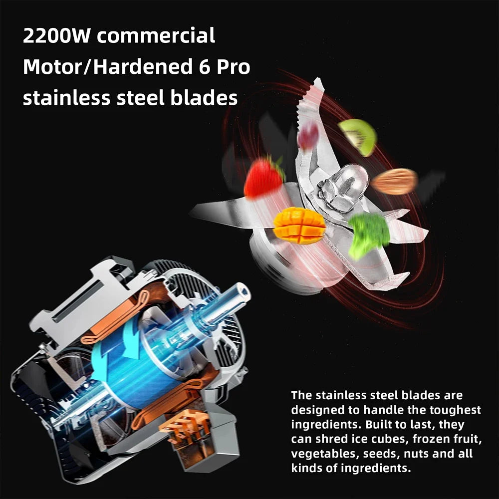 Countertop Blender 2200W Ice-Crushing 2L BPA-Free