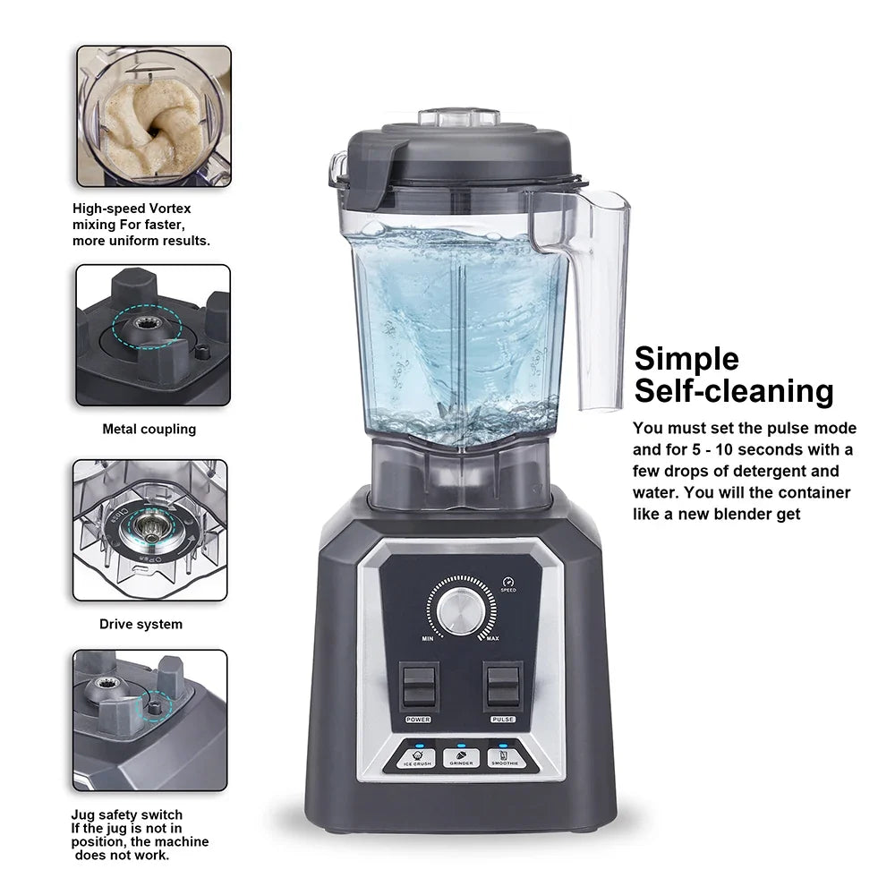Countertop Blender 2200W Ice-Crushing 2L BPA-Free
