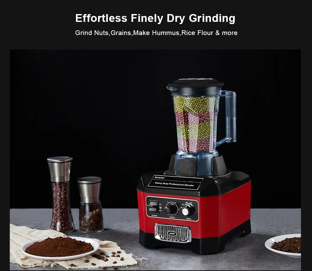 Countertop Blender 2200W Stainless Steel Blades 2L BPA-Free