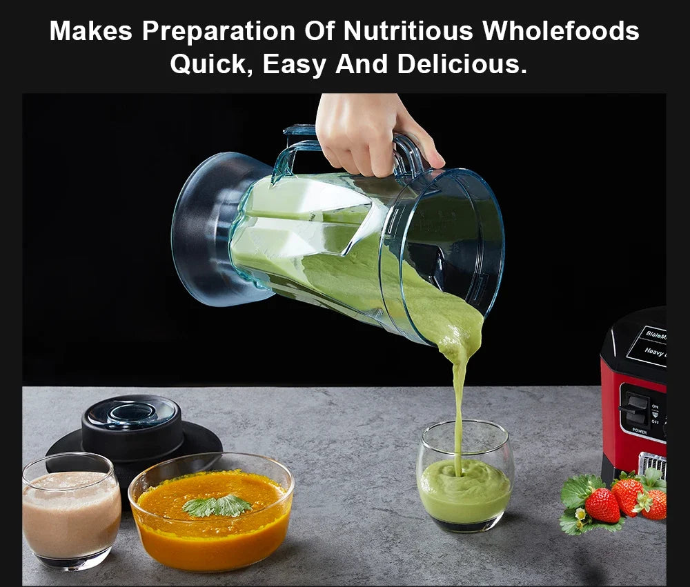 Countertop Blender 2200W Stainless Steel Blades 2L BPA-Free