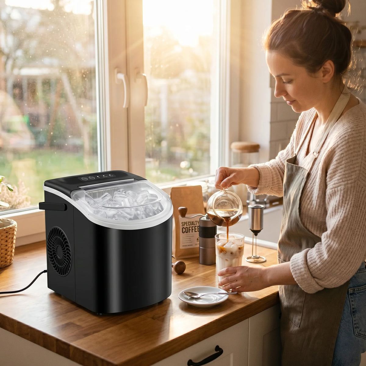 Countertop Ice Maker Fast Ice Production Self-Cleaning Portable