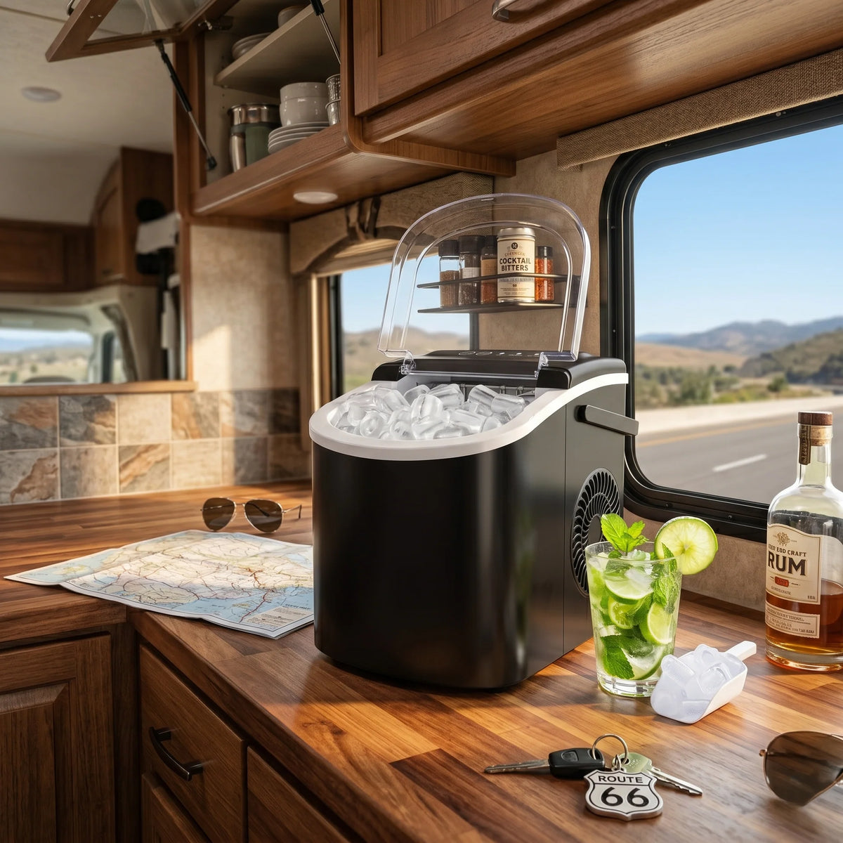 Countertop Ice Maker Fast Ice Production Self-Cleaning Portable