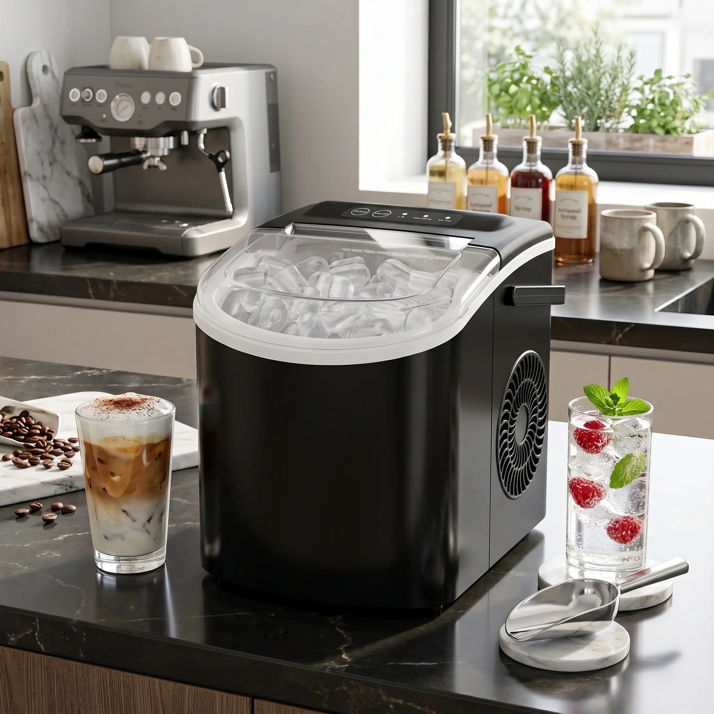 Countertop Ice Maker Fast Ice Production Self-Cleaning Portable