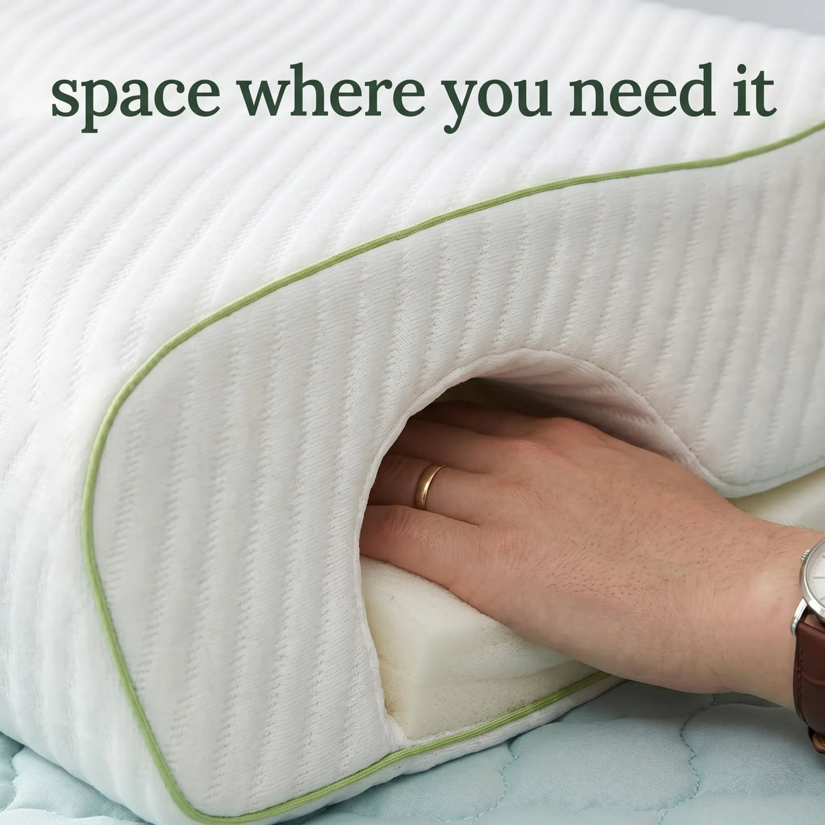 Couples Pillow Arm Cutout Left & Right Pressure Relief