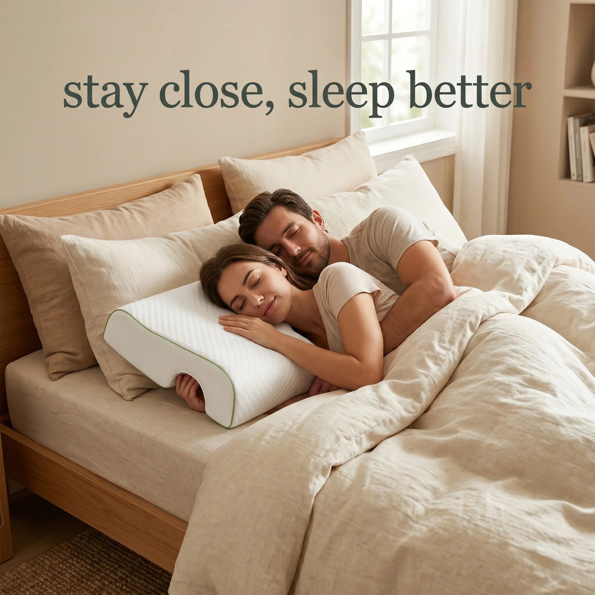 Couples Pillow Arm Cutout Left & Right Pressure Relief