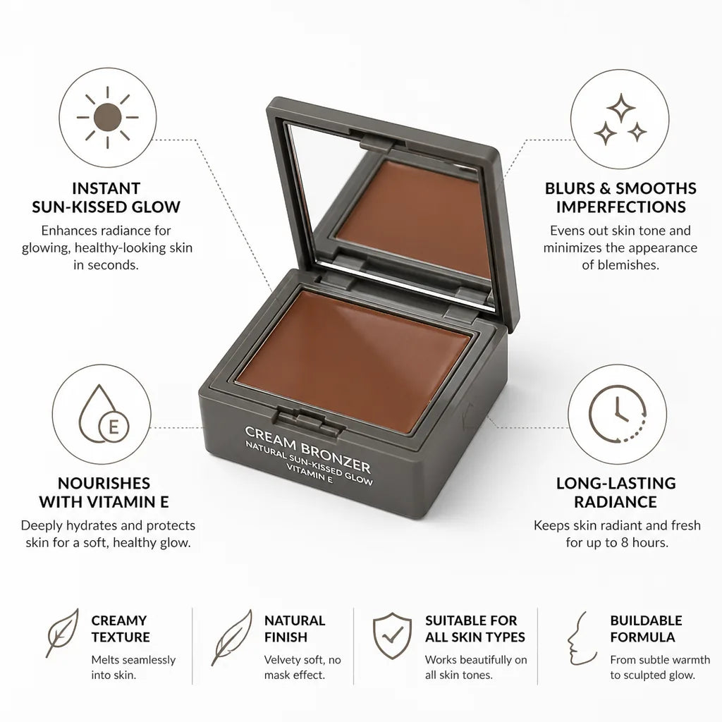 Cream Bronzer Natural Sun-Kissed Glow Vitamin E