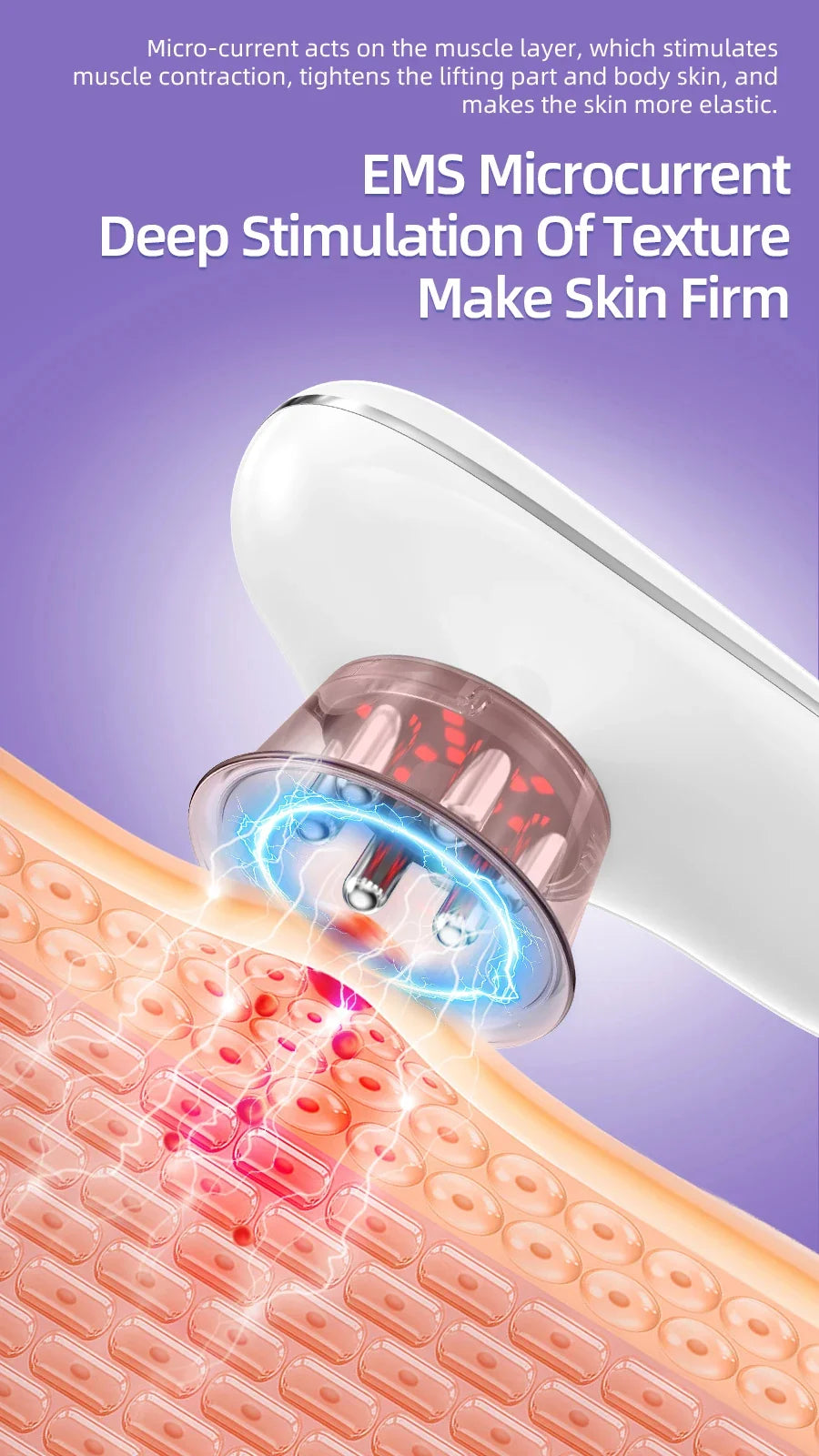 Cupping Device Microcurrent & LED Square & Round Cups