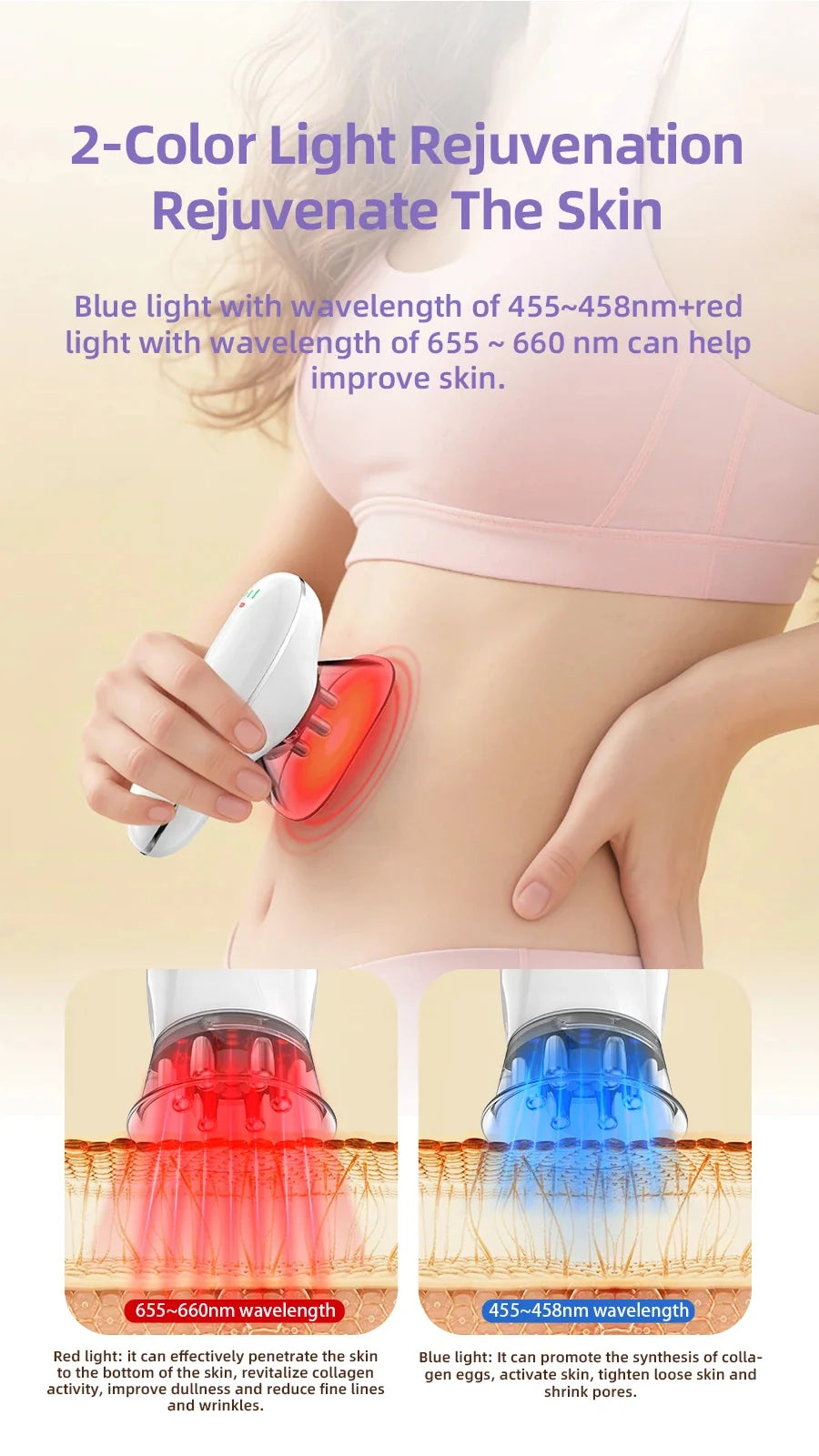 Cupping Device Microcurrent & LED Square & Round Cups