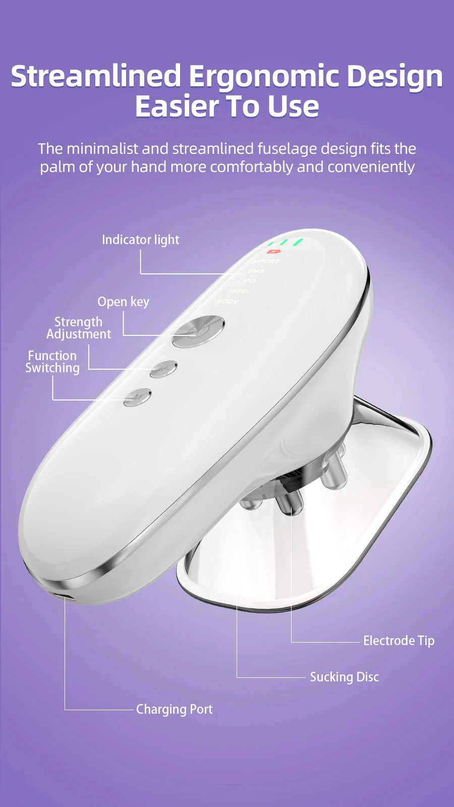 Cupping Device Microcurrent & LED Square & Round Cups