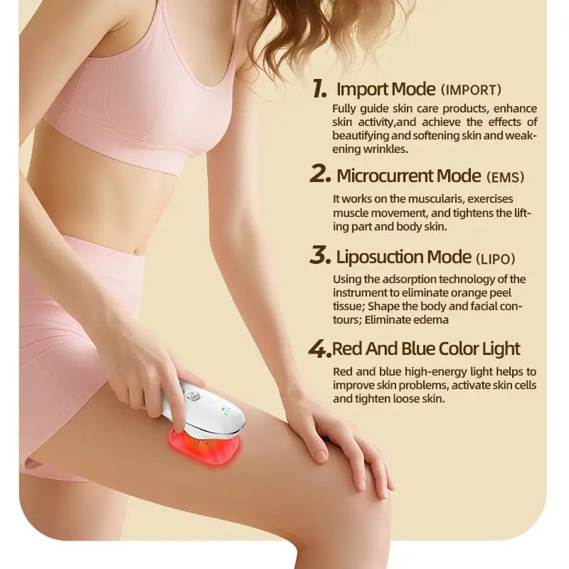 Cupping Device Microcurrent & LED Square & Round Cups