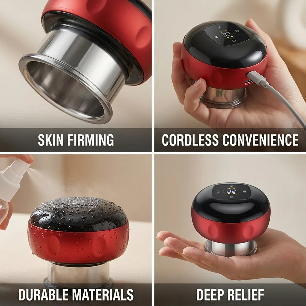 Cupping Massager Rechargeable Silicone Cups Firming