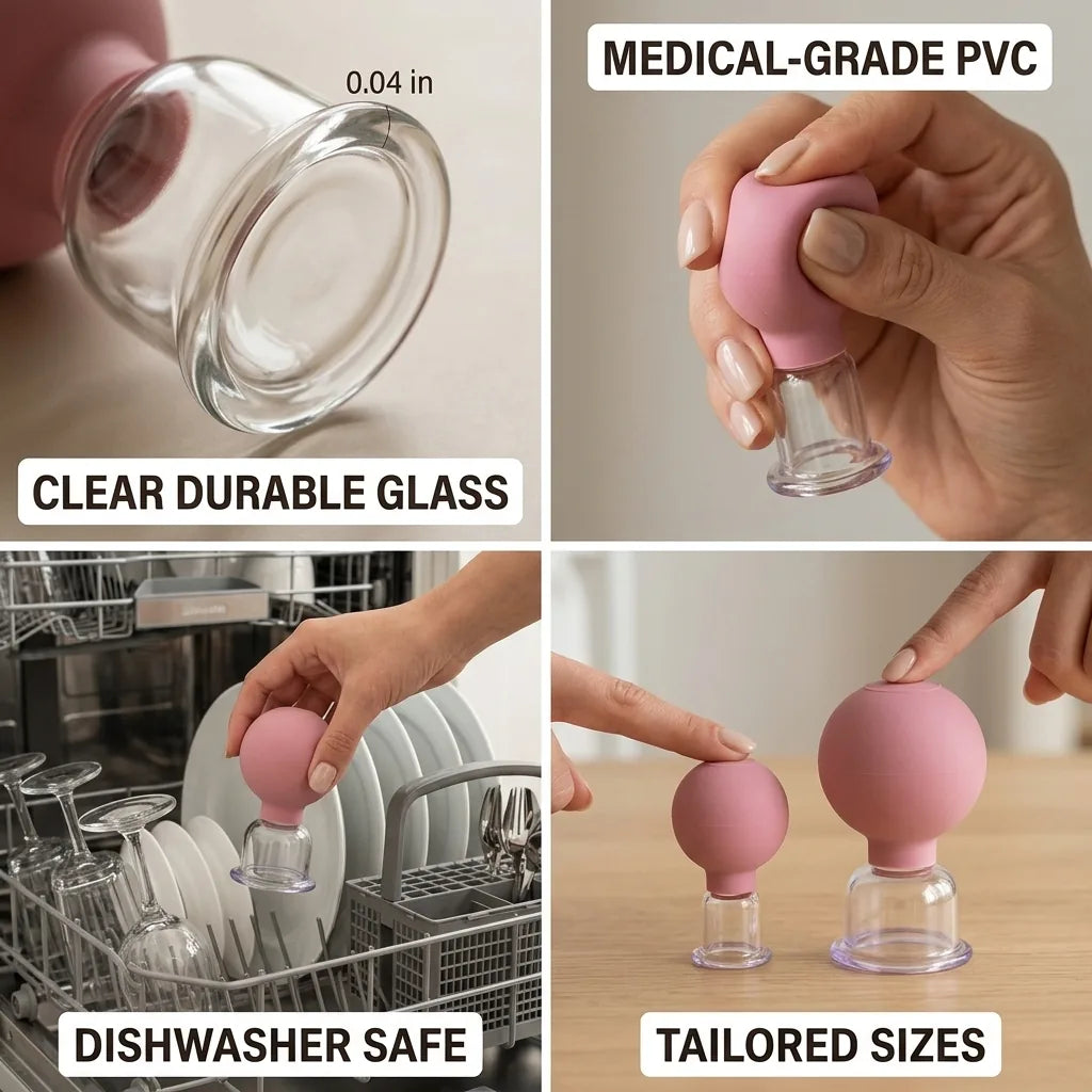 Cupping Set Glass High-Suction Medical PVC Balloons