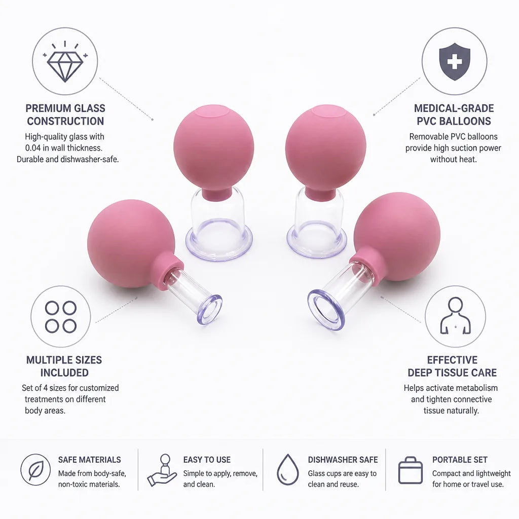Cupping Set Glass High-Suction Medical PVC Balloons