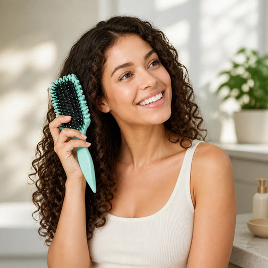 Curl Brush Gentle Detangling & Anti-Frizz Compact Travel-Friendly