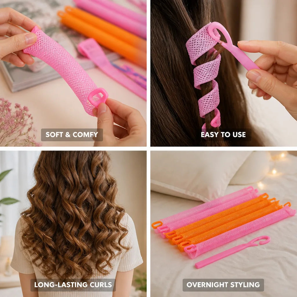 Curl Set Heat-Free Soft Bands & Hook