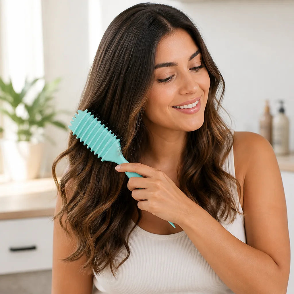 Curl Styling Brush Anti-Pull Detangling & Frizz Control