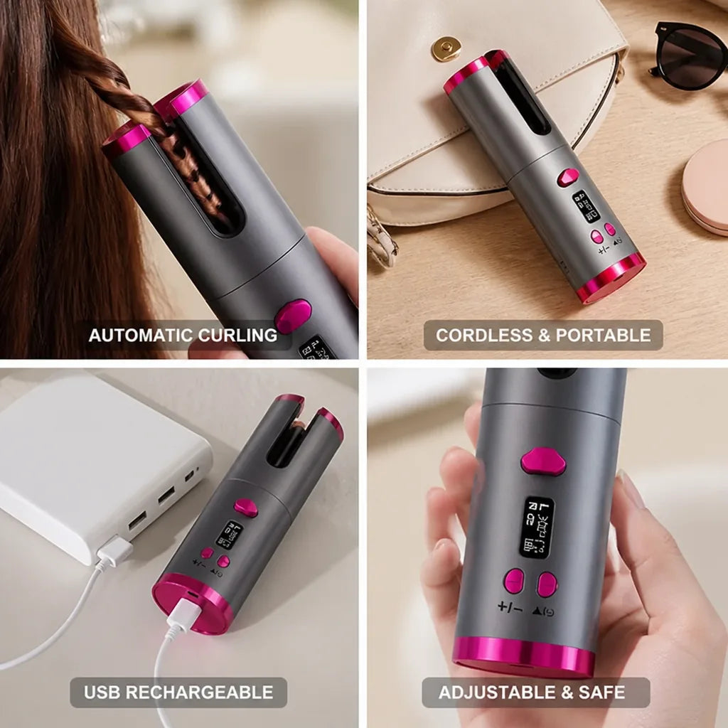 Curling Iron Automatic Cordless & USB Rechargeable
