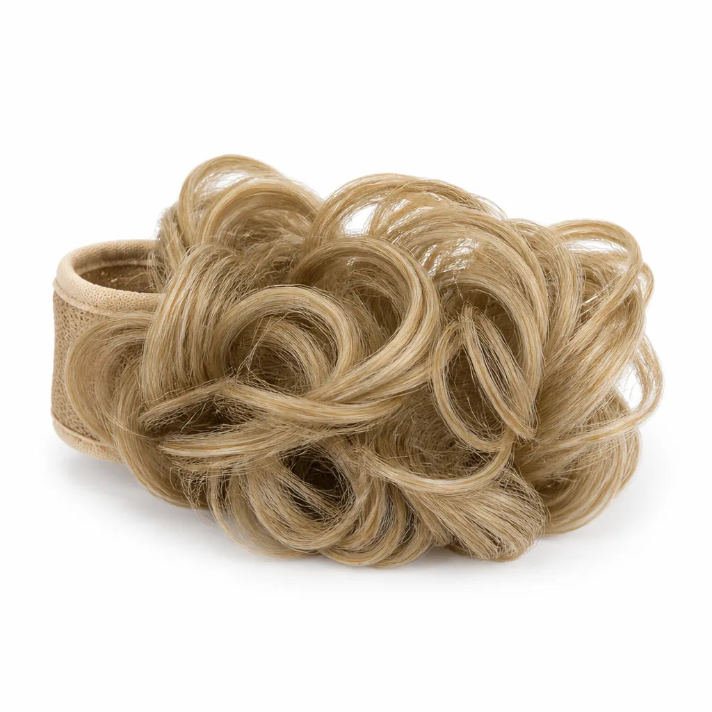 Curly Bun Hairpiece Adjustable Washable Natural Look