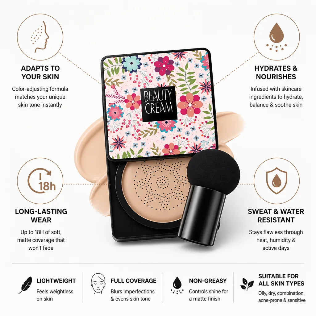 Cushion Foundation Color-Adjusting Hydrating & Sweat-Resistant