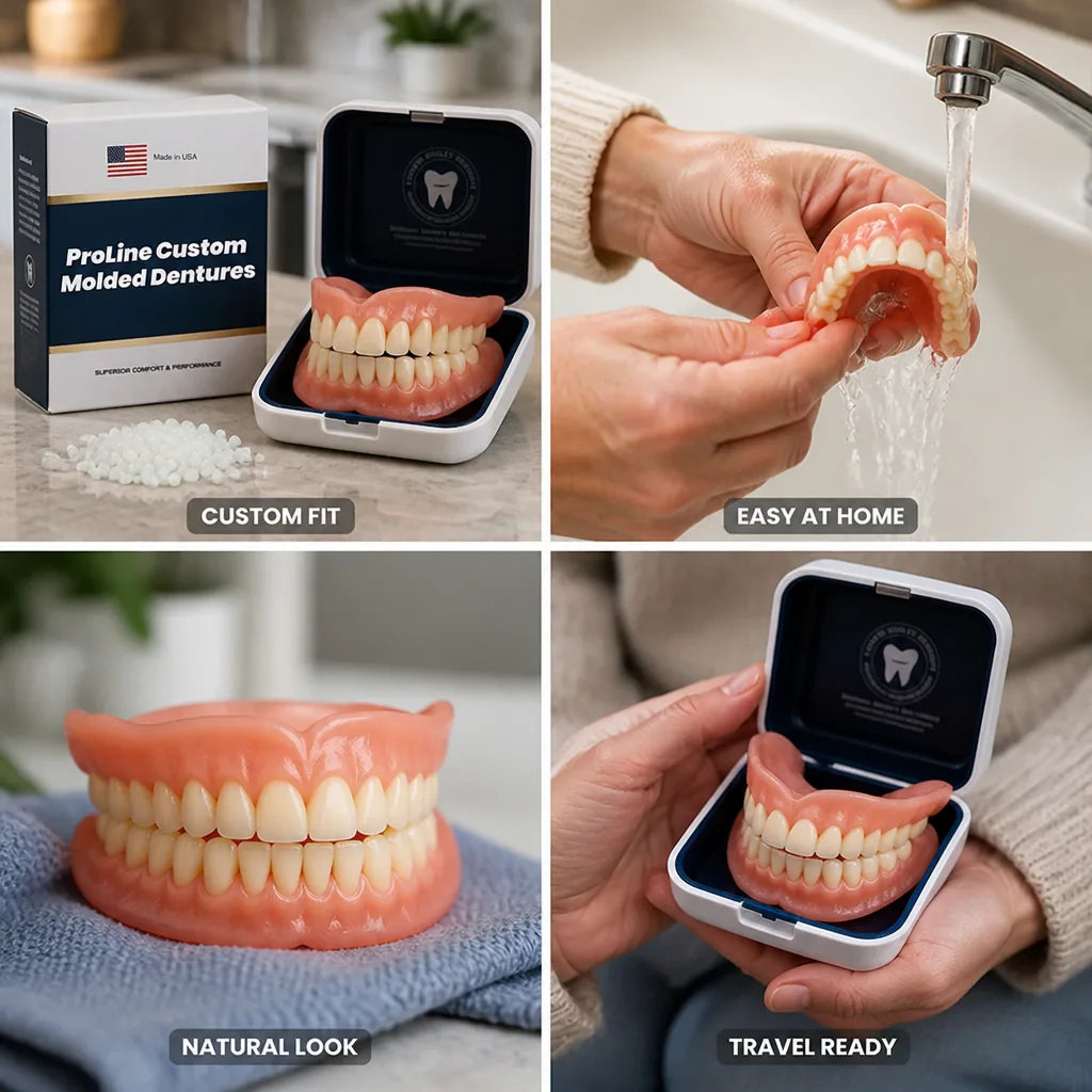 Dentures Custom-Fit Home Molding Upper & Lower