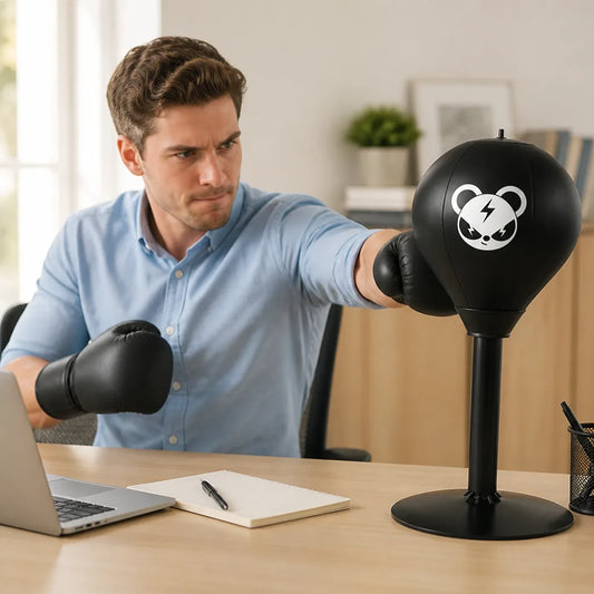 Desktop Punching Bag Suction Base PU Leather