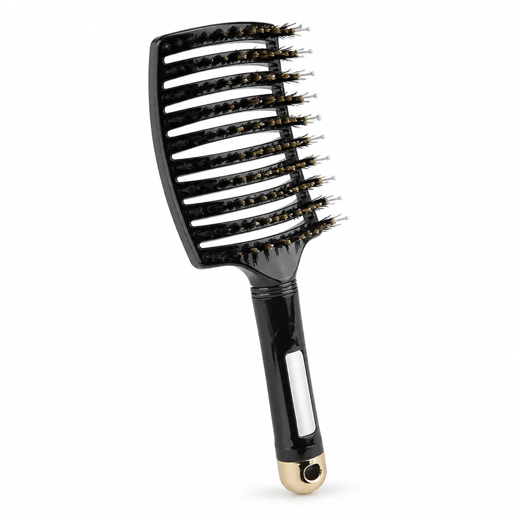 Detangling Brush Flexible Separated Nylon & Boar Bristles