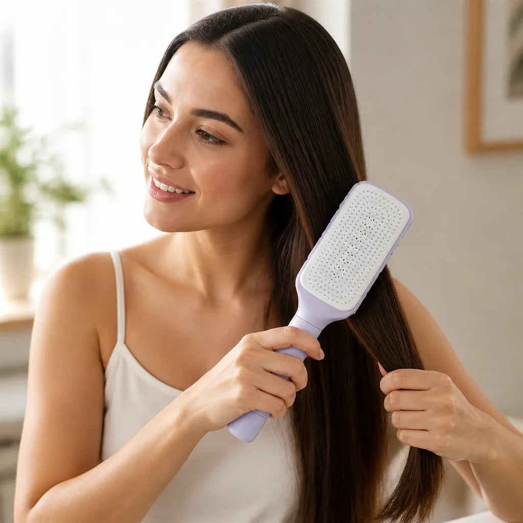 Detangling Brush Rotating Head Anti-Static & Self-Cleaning