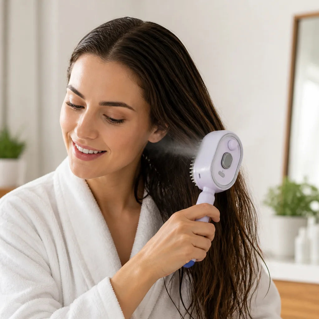Detangling Comb Moisturizing Spray & Scalp Massager