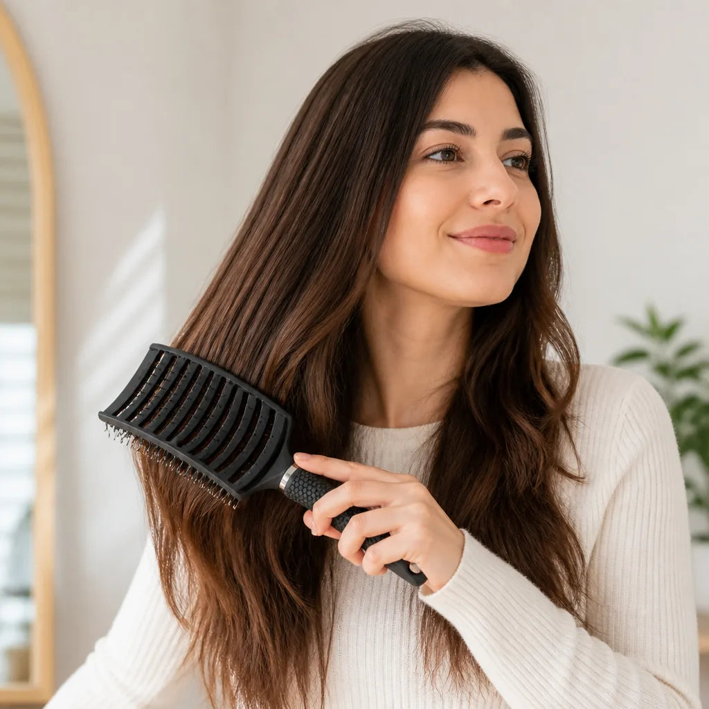 Detangling Hairbrush Vented Boar & Nylon Bristles