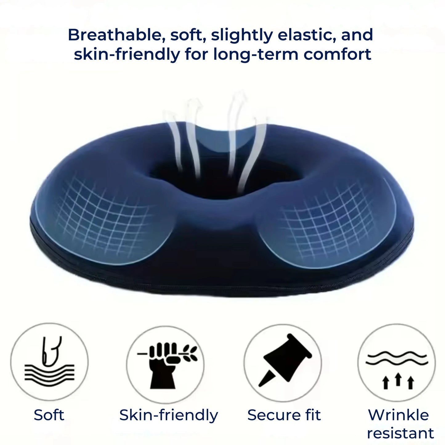 Donut Seat Cushion Memory Foam Tailbone Relief Washable Cover