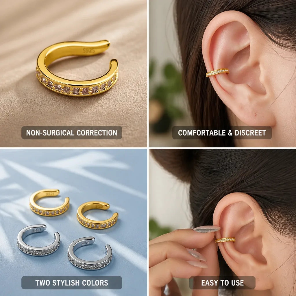 Ear Alignment Clips Invisible Adjustable Silicone Two Pairs