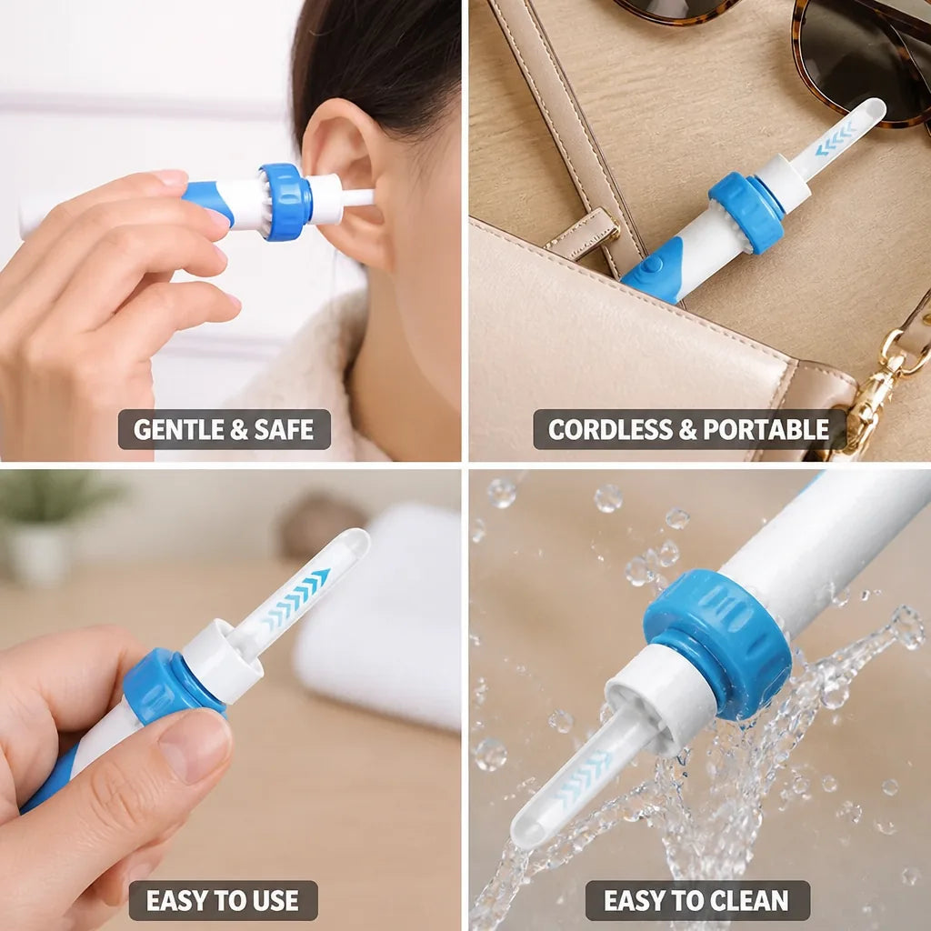 Ear Cleaner Cordless Gentle Suction & Silicone Tip