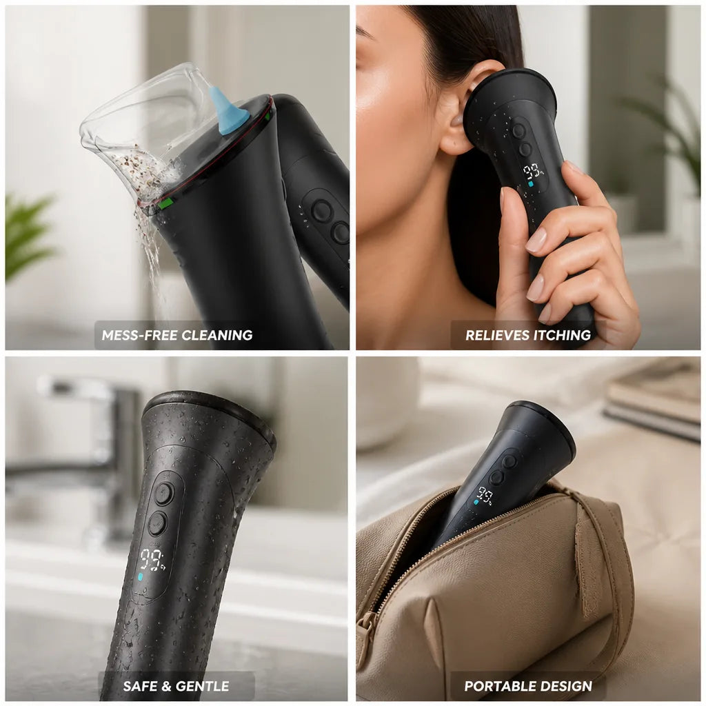 Ear Cleaner Water-Jet Rinse Integrated Wastewater Tank