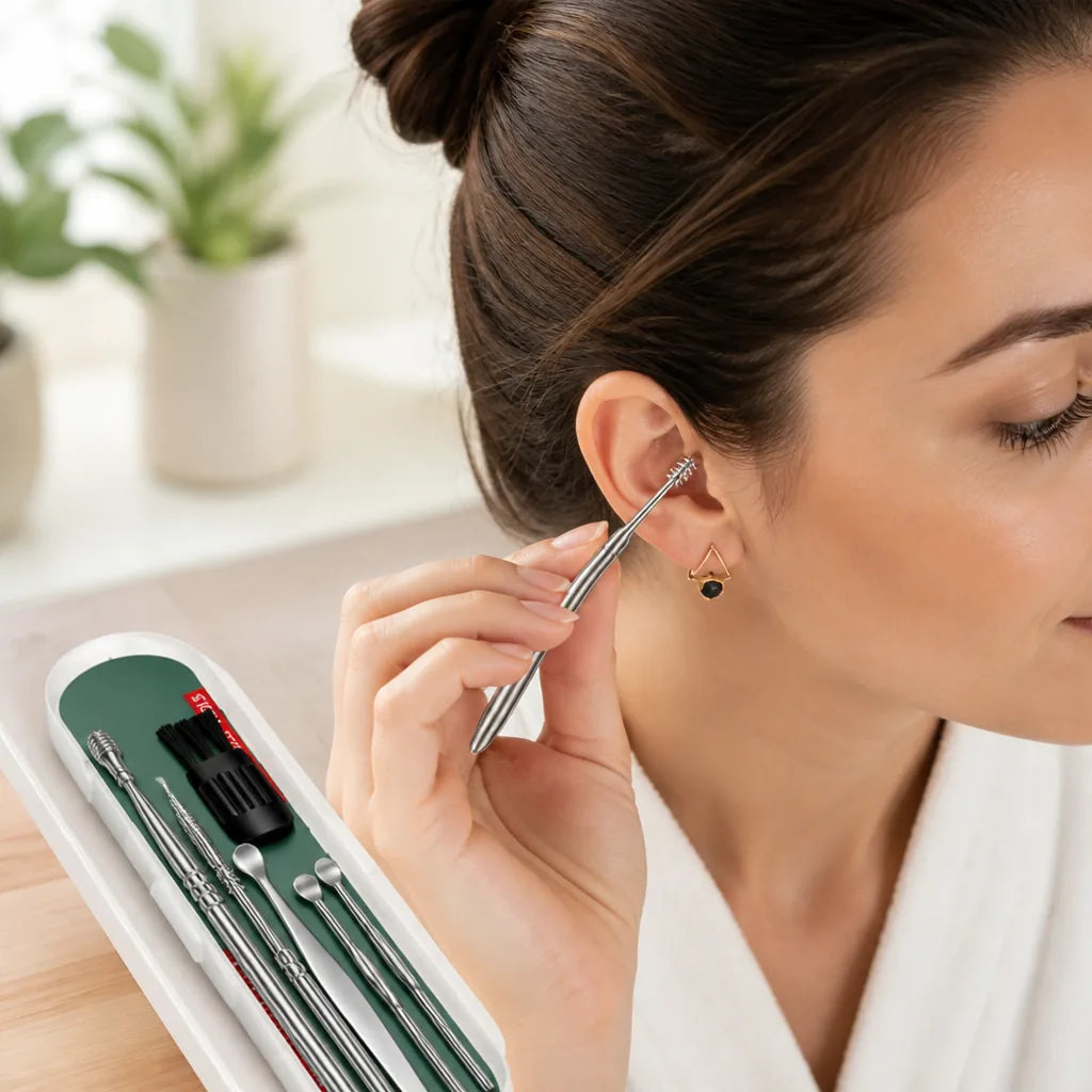 Ear Cleaning Kit Silicone Tips & Multi Tools