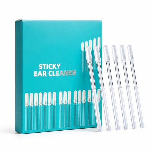 Ear Cleaning Sticks Sticky Silicone Tips Reusable Travel Case