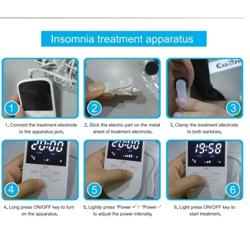 Ear Clip Stimulator Battery-Powered 30-Minute Timer