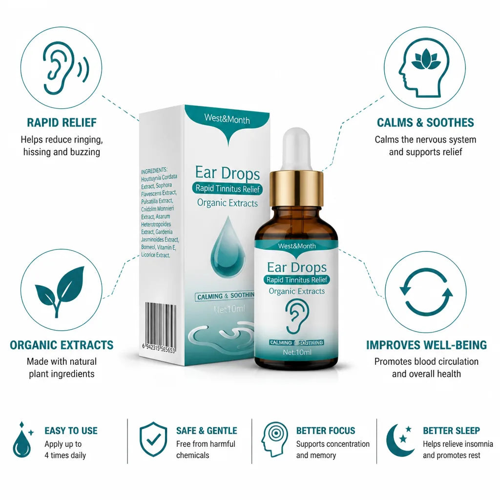 Ear Drops Rapid Tinnitus Relief Organic Extracts