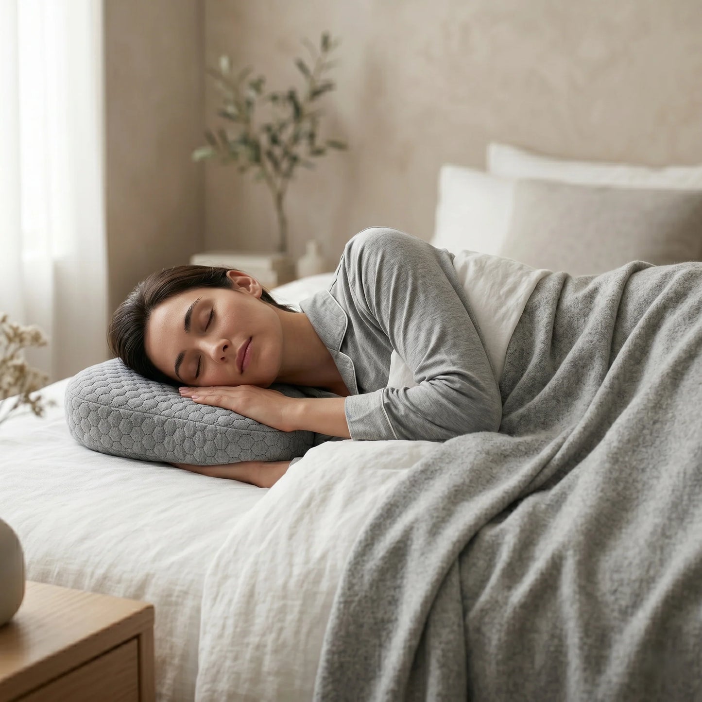 Ear Piercing Pillow Memory Foam & Hypoallergenic Cover