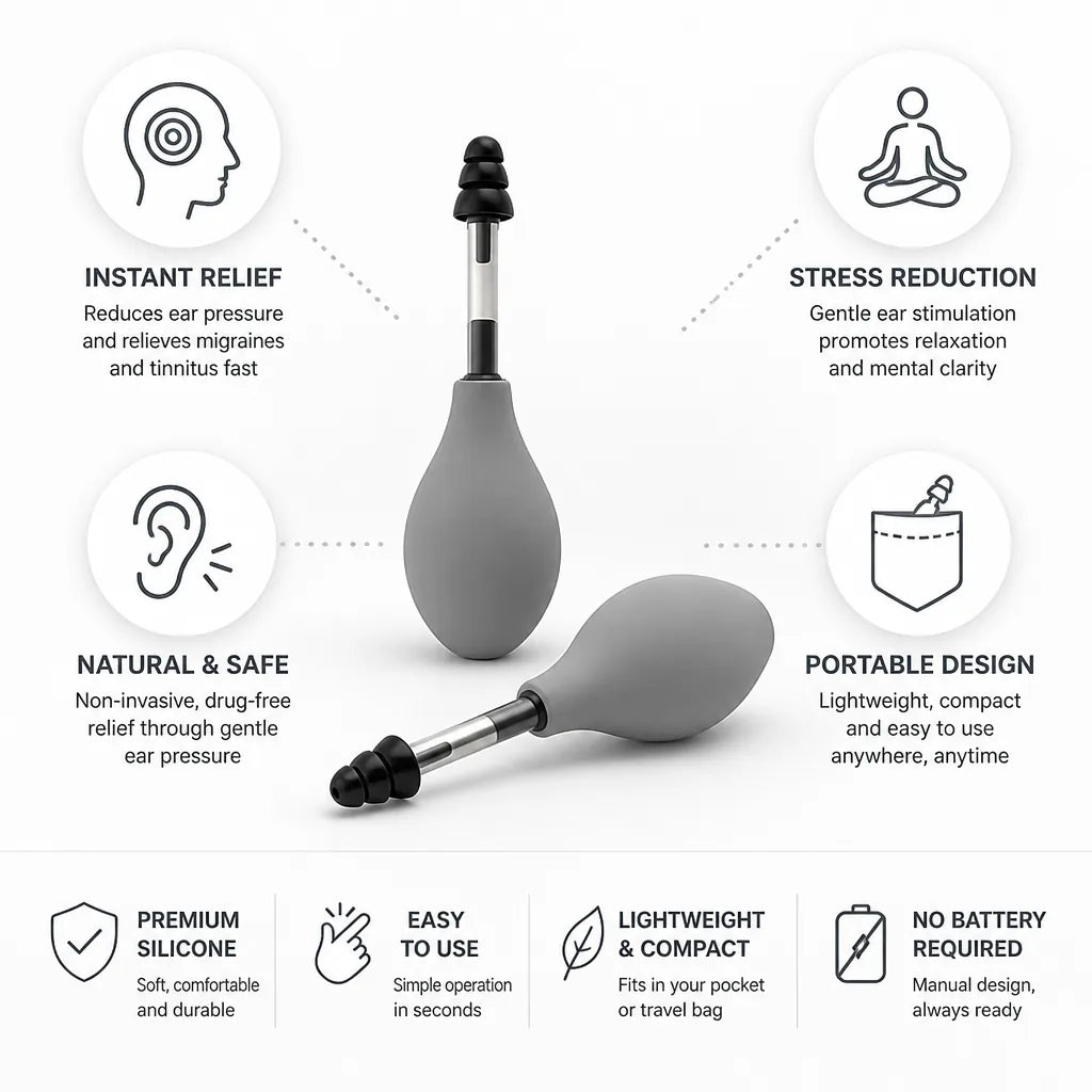 Ear Pressure Relief Device Silicone Set of 2
