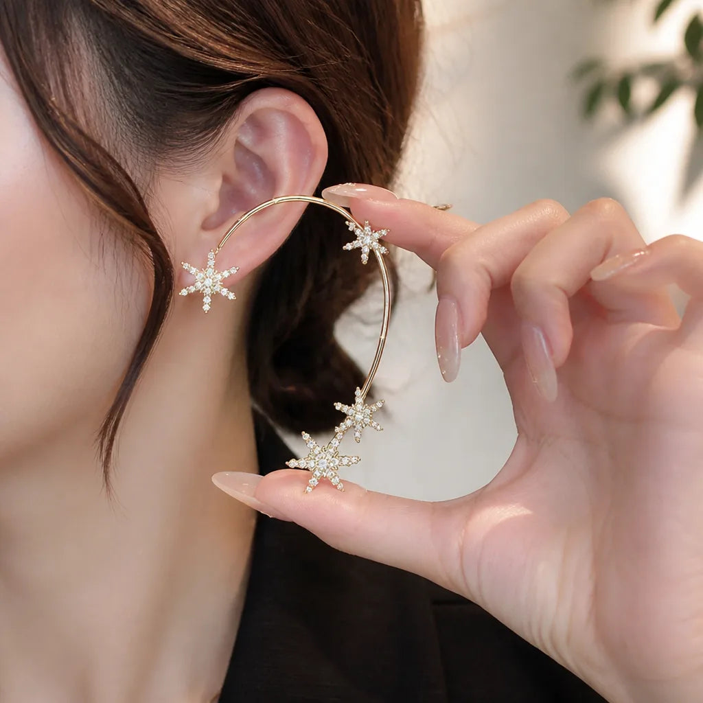 Earrings Non-Pierced Cubic Zirconia Hypoallergenic