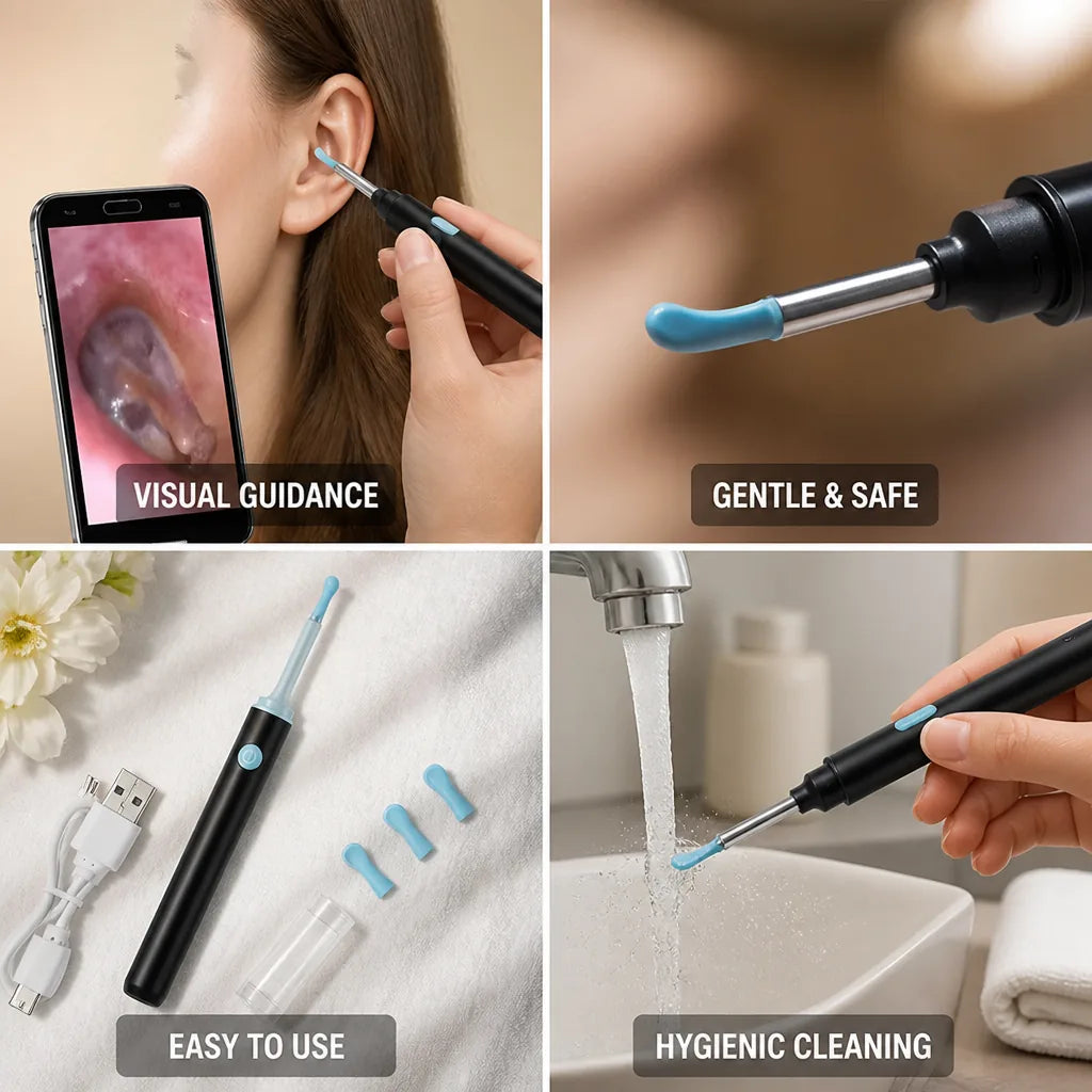 Earwax Endoscope HD Camera & Silicone Tips