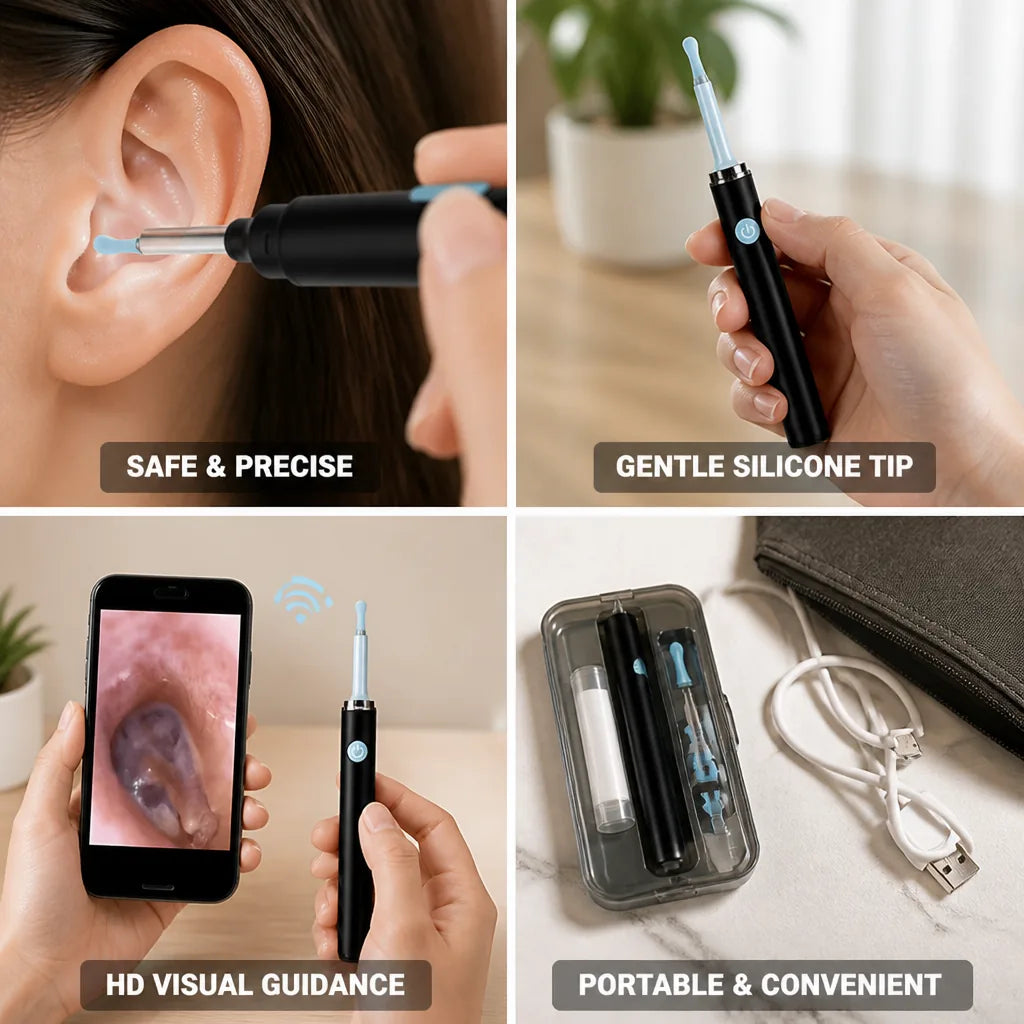 Earwax Removal Endoscope HD Camera & Silicone Tips