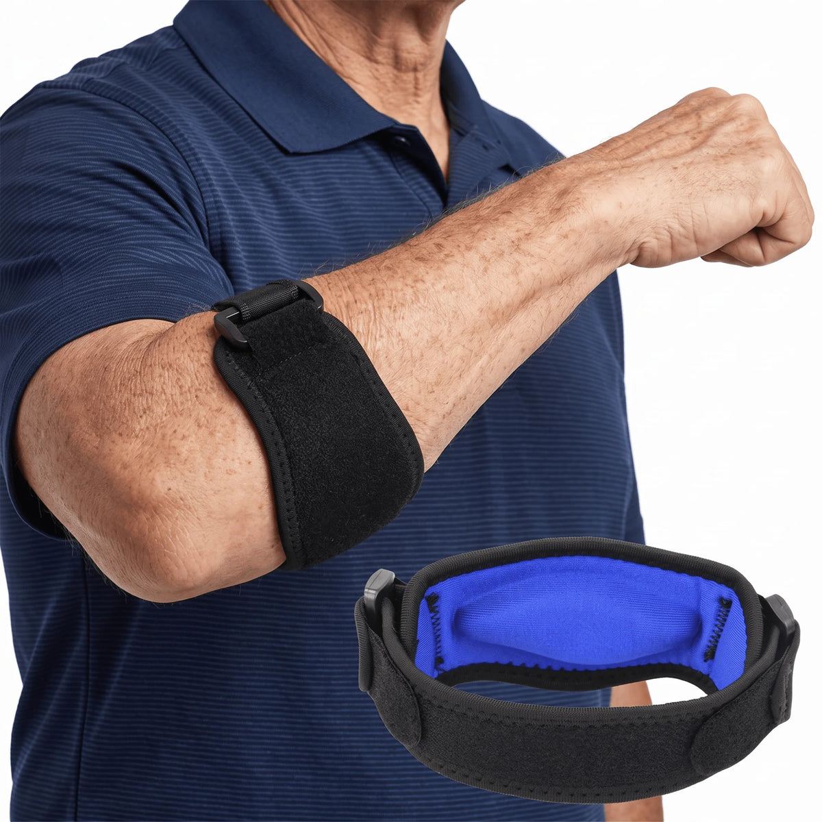 Elbow Strap Targeted Compression Double-Strap EVA Pad