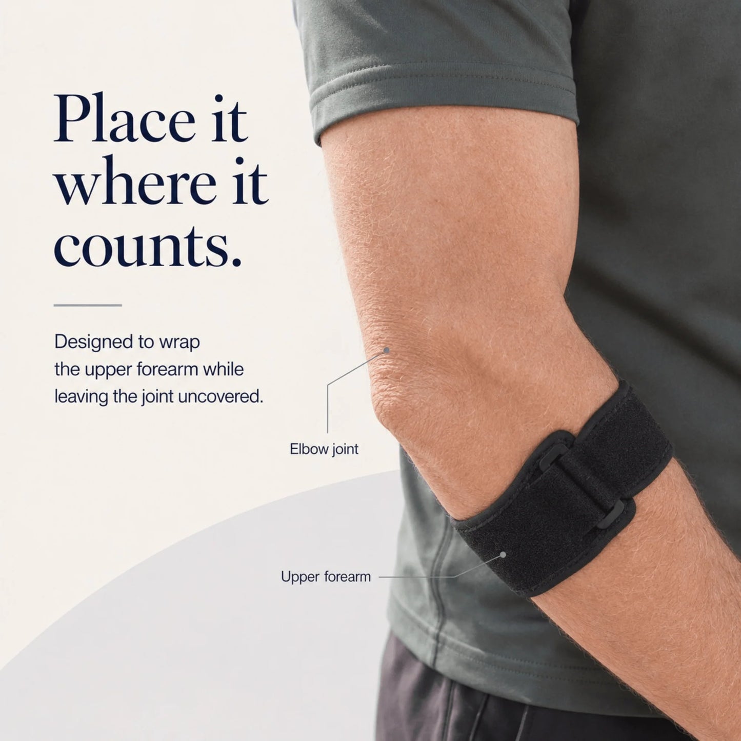 Elbow Strap Targeted Compression Double-Strap EVA Pad