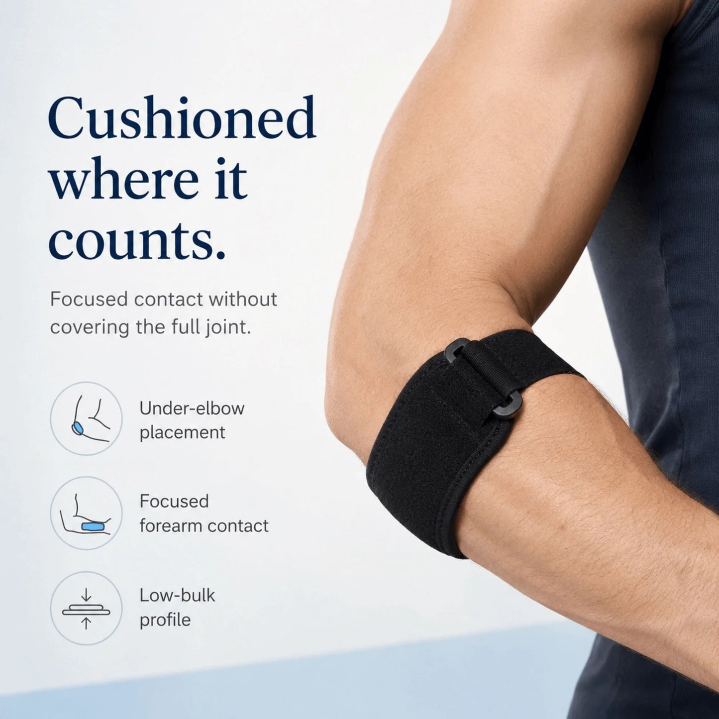 Elbow Strap Targeted Compression Double-Strap EVA Pad